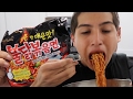 韓国の激辛ヌードルをお口に添えた件