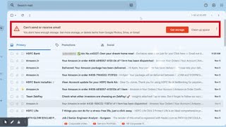 how to clean up space in gmail | gmail storage full | cant send or receive emails in gmail