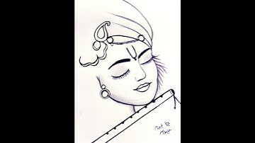 How To Draw Shri Krishna Sketch || #Krishna#krishnadrawing #bhakti #shorts #viral 💕💕💕💕