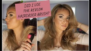Salon Blowout AT HOME- NO Frizz!+DO I LIKE THE REVLON HAIRDRYER?! *MUST WATCH*
