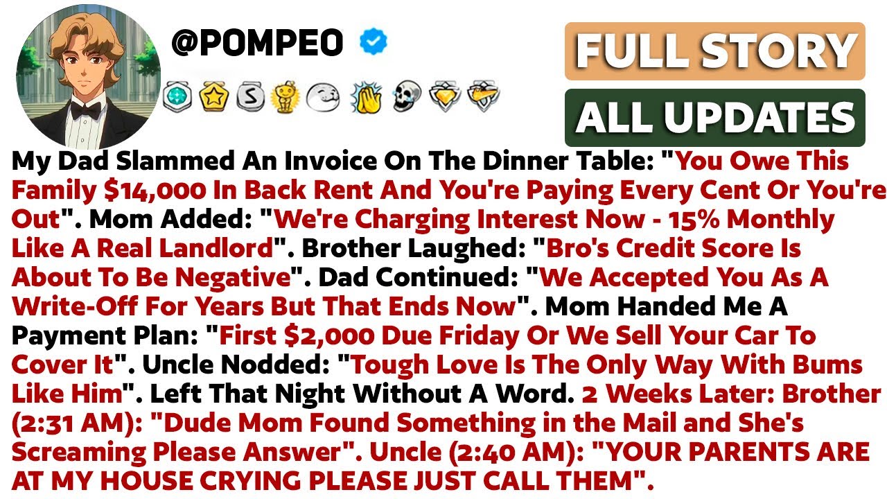 My Dad Slammed An Invoice On The Dinner Table: "You Owe This Family $14,000 In Back Rent And...