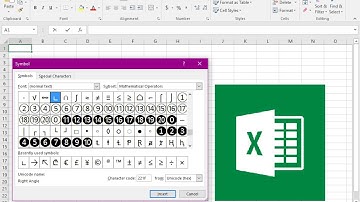 Ms excel shortcut key to insert symbol