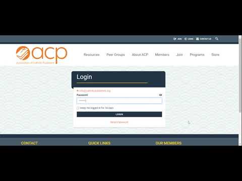 Logging into ACP Website