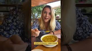 Foreigners Try Mondongo (Tripe Soup) in Colombia! 👀🇨🇴 #shorts