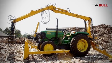BULL Telescopic Radial Loader Loading - Unloading-Shifting Wood Logs