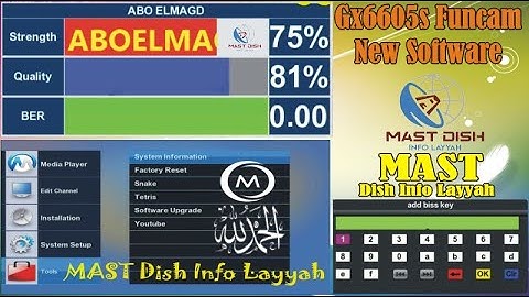 GX6605S New Funcam Software 2026 | Three Strips Zoom Signal | 84 Satellites Added