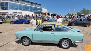 Brooklands Italian Day 2026. Fiat 850 Sports Coupe & Lorina's Lamborghini called "Snowbull". 2026 Fiat 850 Sport Coupé The Italian Legend Is Back