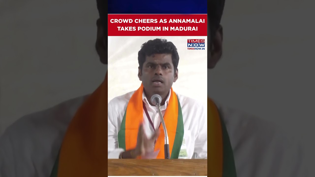 Crowd Cheers As Annamalai Takes Podium During Ally In Madurai 