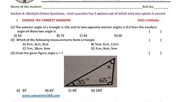 7th Class FA-3 CBA-2 Maths Question Paper 2022-23 #maths #question_paper