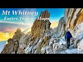 Backpacking Mount Whitney & Mt Langley, Entire Hike w Maps, Horseshoe Meadow to Whitney Portal JMT