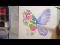 水彩速涂#17 | Free Style Butterfly | The 50 Fast Watercolor Painting #17