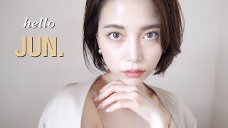 【JUN】６月にしたいメイク【梅雨の湿度高めツヤ肌 ヌーディーメイク＆ちょっとvlog】