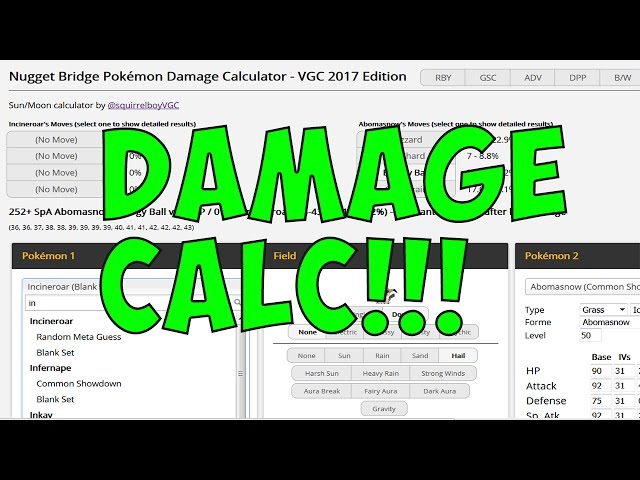 How to calculate damage with the Pokémon Damage Calculator - Upcomer