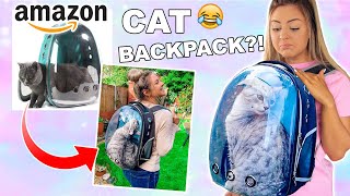 Testing A Weird Cat Backpack I Bought Online From Amazon! Success Or Disaster!