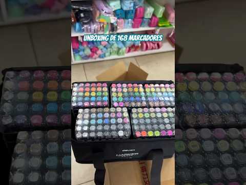 Unboxing de los marcadores más lindos de Einstein! Vienen 168 doble punta #unboxing #plumones