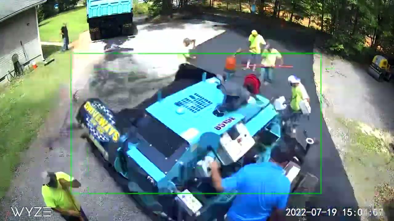 Time lapse driveway paving