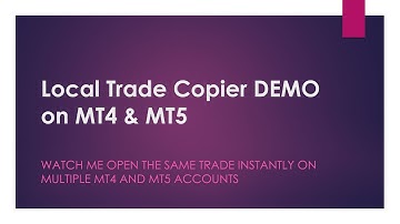 Local Trade Copier DEMO on MT4 and MT5