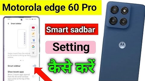 Motorola edge 60 pro me smart sidebar kaise enable kare/How to enable smart sidebar moto edge 60 pro