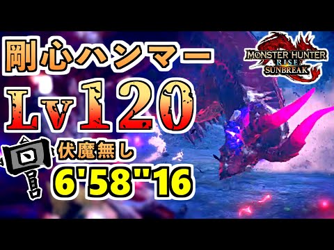 傀異討究Lv120 ゴア・マガラ ソロハンマー 6分台討伐 剛心【モンハンライズサンブレイク】Anomaly Investigations Lv.120 Gore Magala hammer solo