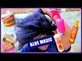 I Tried BLUE MAGIC Cholesterol RINSE. Aloe Vera Juice. CREME OF NATURE Shampoo &amp; Conditioner