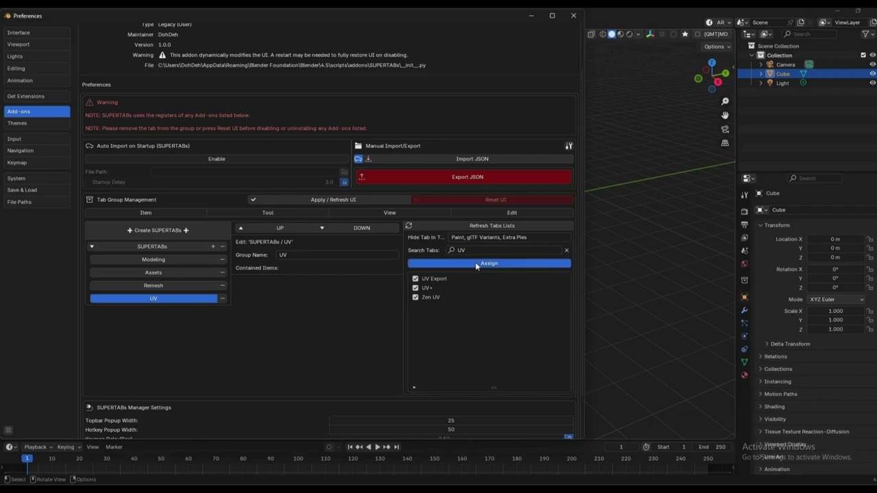 SUPERTABs : Create Supertabs N-PANEL