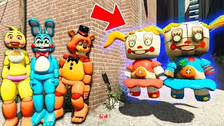 CAN FREDDY AND BABY ANIMATRONICS SAVE CHICA? GTA 5 FNAF MODS