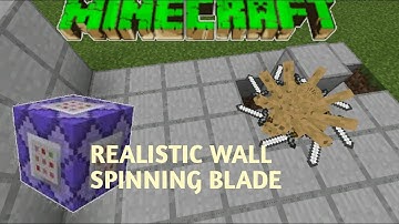 MCPE || HOW TO CREATE REALISTIC WALL SPINNING BLADE || COMMAND BLOCK || NO MODS || MINECRAFT