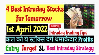 Intraday Stocks For Tomorrow || 1 April 2022 ||  Intraday Trading Tips || Intraday Trading Stocks