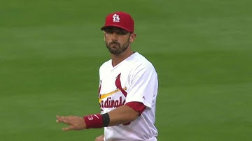 BOS@STL: Carpenter makes a diving stop at third base