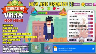 UPDATED! BOWMASTERS MOD MENU V11.1.4 | One Hit Kill, Aim Assist, No Ads, Unlimited Money, gems