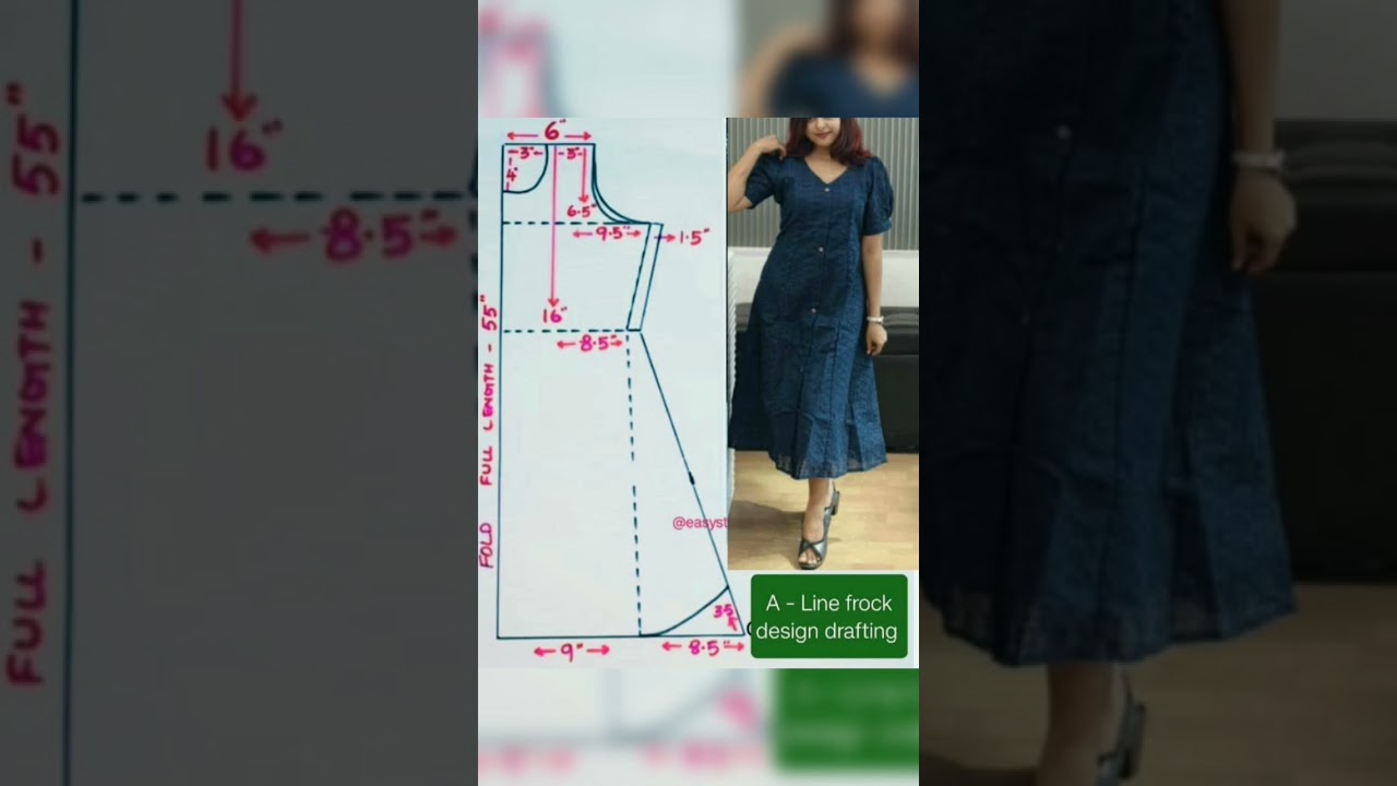 a line frock desgin drafting 
