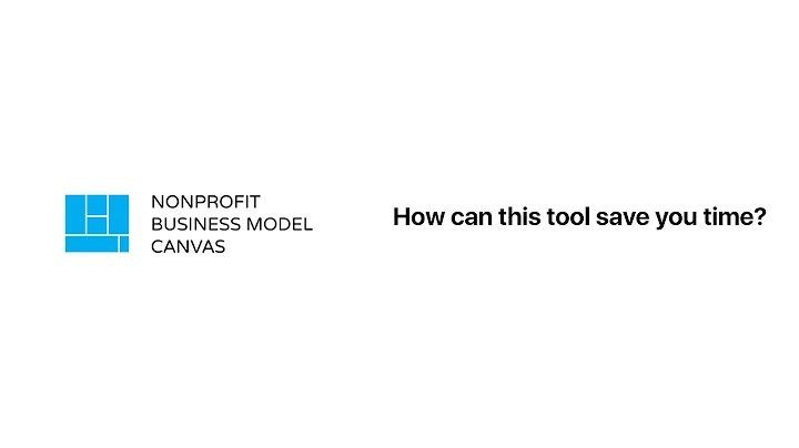 The Nonprofit Business Model Canvas