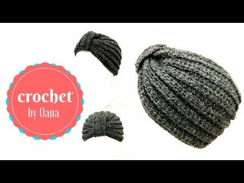 Turbante all'uncinetto by Oana - YouTube