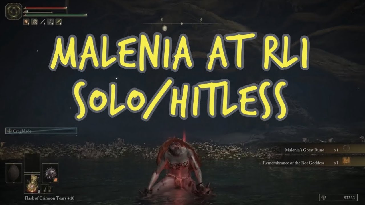 I Beat Malenia (SOLO, NO HIT) at Rune Level 1 in Elden Ring! - YouTube