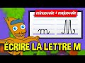 Apprendre à écrire La Lettre M CP GS Écriture Lettre M Minuscule Majuscule En Attaché Cursive