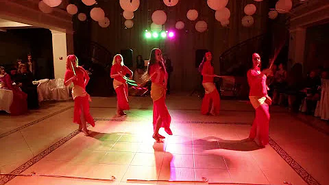 Belly Dance group - folk. Sheikh Ali School. Bell Dance party