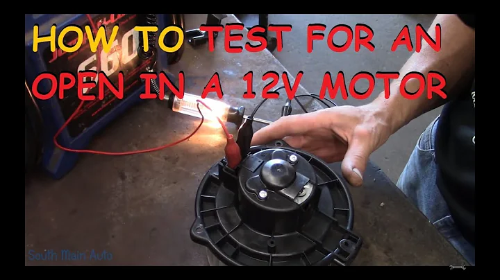 Testing A 12v DC Motor For An Open With A Test Light