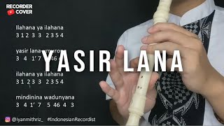 NOT ANGKA YASIR LANA - Recorder Cover Sholawat
