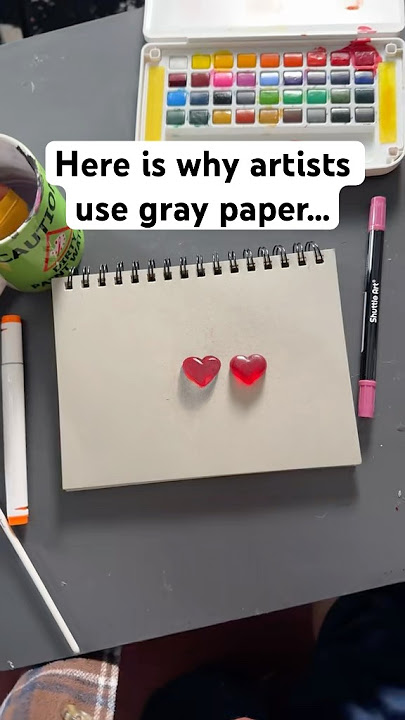 Download lagu Here is why artists use gray paper 📝 #art