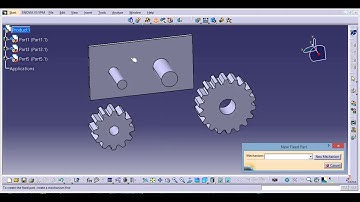 catia v5 assembly and simulation ##49: (gear simulation)