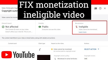 how to fix monetization ineligible video on YouTube