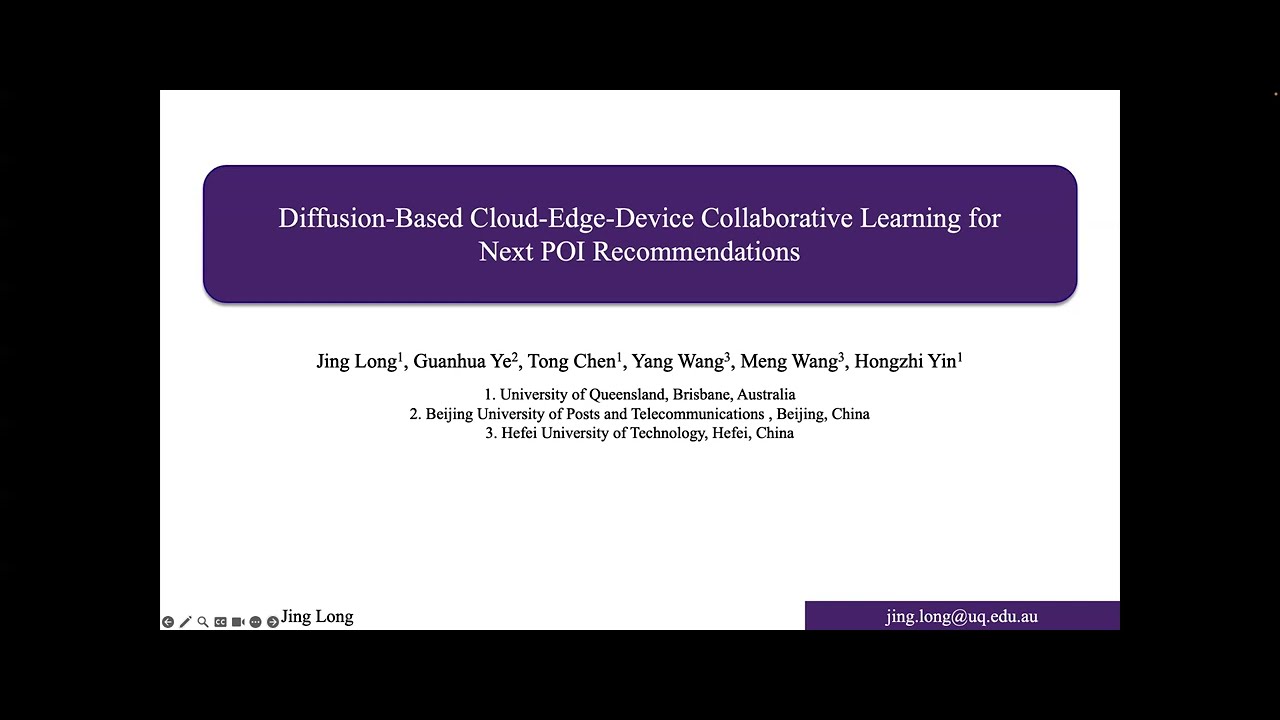 KDD 2024 - Diffusion Based Cloud Edge Device - YouTube