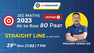 Straight Line | JEE Maths 2023 | Ab ki Baar 80 Paar #myclassroom