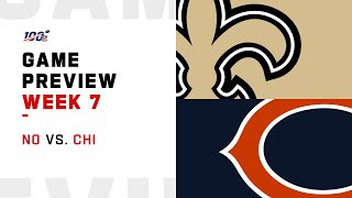Details New Orleans Saints vs. Chicago Bears Week 7 NFL Game Preview Guide