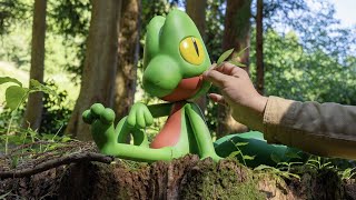 【Pokémon Clay Art】Making Treecko with a single flower vase