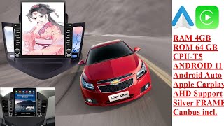 Chevrolet Cruze Tesla Model Stereo 4 Gb ram t5 processor with Android auto & apple carplay wireless