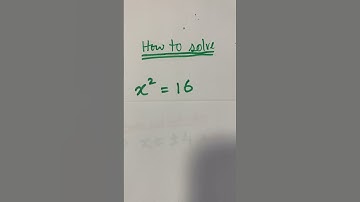 #shortsviral #mathstricks #how to solve x^2=16
