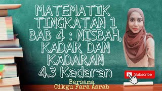 Matematik (KSSM) Ting 1 Bab 4.3 Kadaran