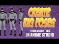 How to use a body turn to create rigged character poses in anime studio or  moho 12