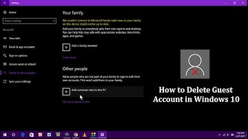 How to Delete Guest Account in Windows 10